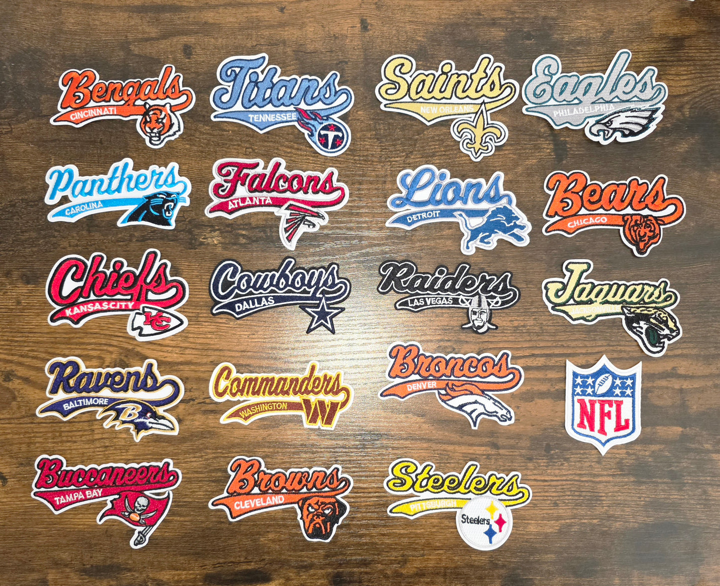 Sport Word Team Patches