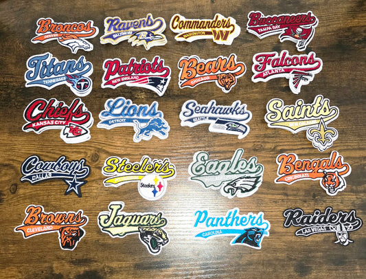 Football Team Word Patches