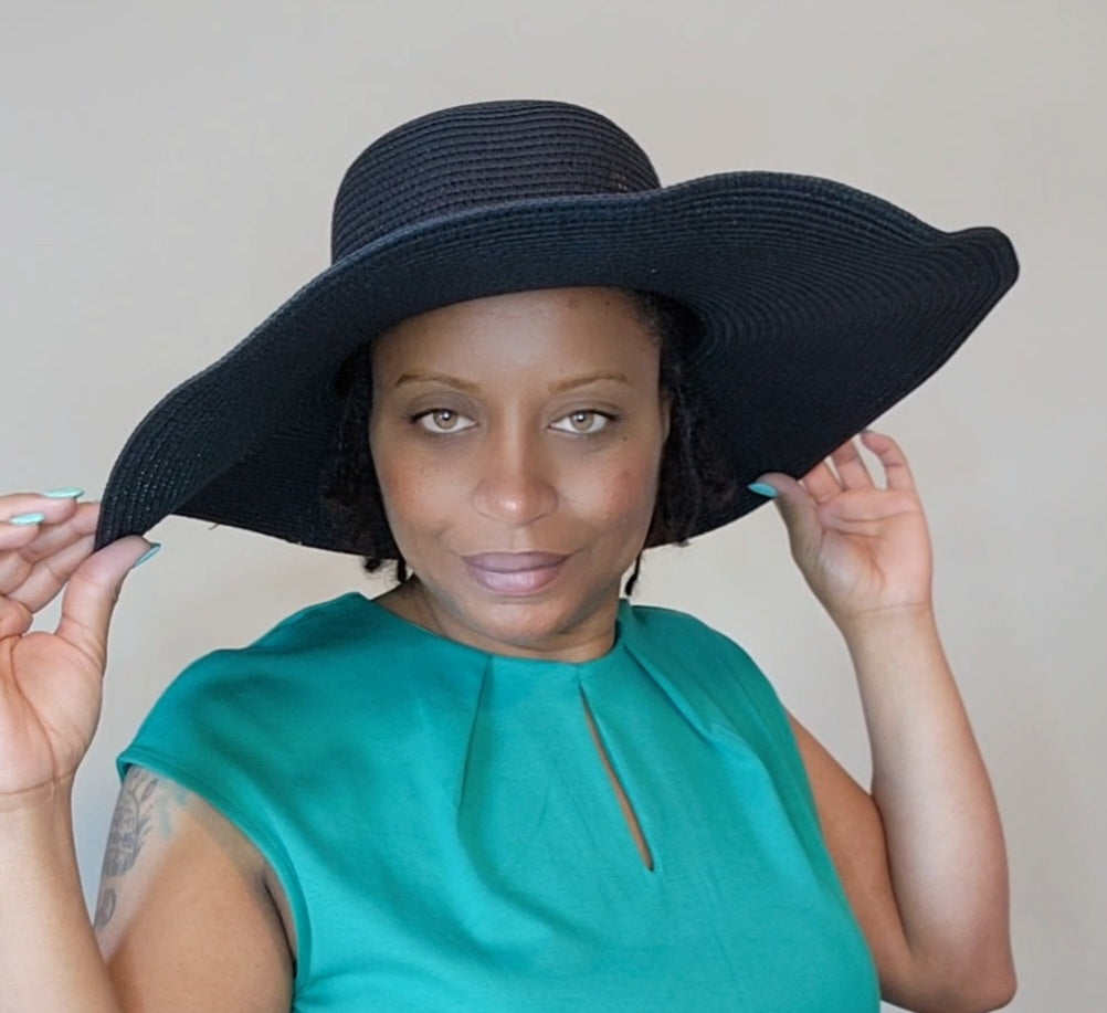 Solid Floppy Straw Hat