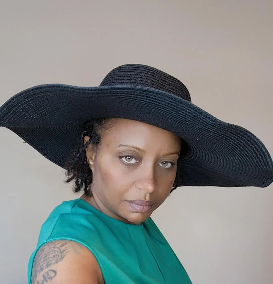 Solid Floppy Straw Hat