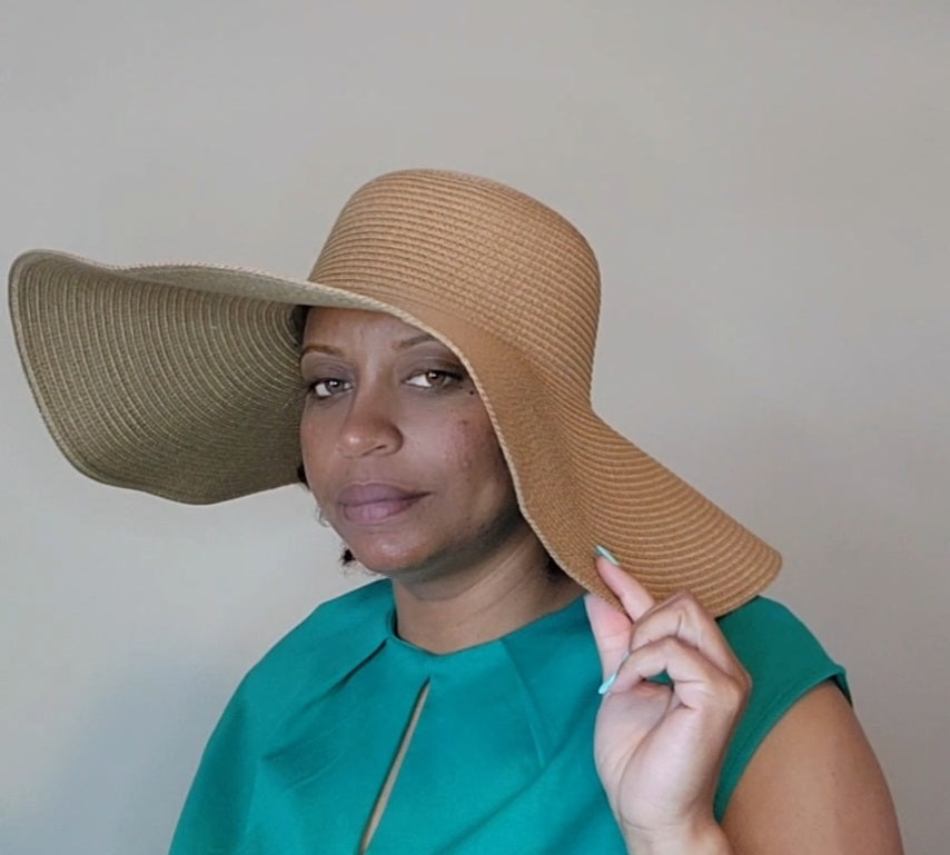 Solid Floppy Straw Hat