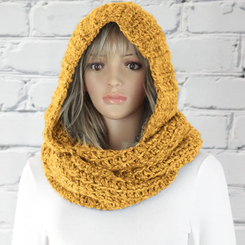 Knitted Hooded Scarf