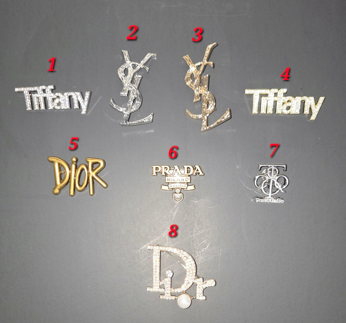 Tiff, Y, D & P Brooches