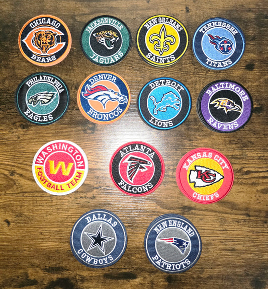 Football Team Circle Patches