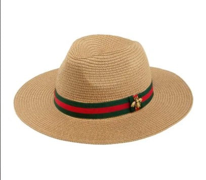 Bee Straw Fedora Hat