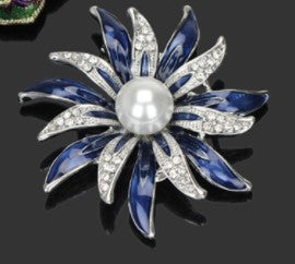 Blue/Silver Fashion Flower