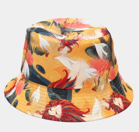 Lion Pattern Double-sided Bucket Hat