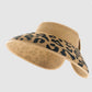 Leopard Straw Sun Hat