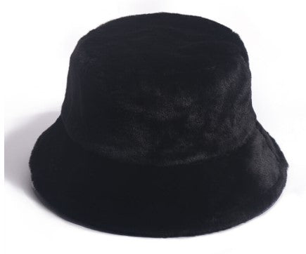 Solid Plush Bucket Hat