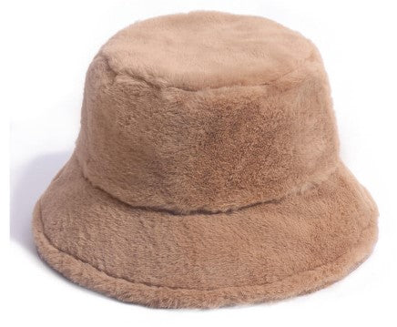 Solid Plush Bucket Hat