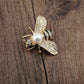 Luxury Bee Pearl Brooch