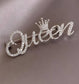 Diamond Crown Queen Brooch