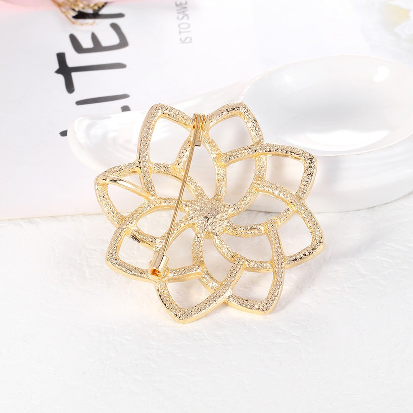 Gold Full Diamond Brooch