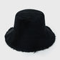 Black Distressed Bucket Hat