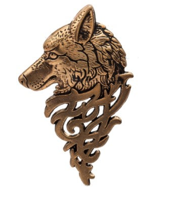 Domineering Wolf Head Pin